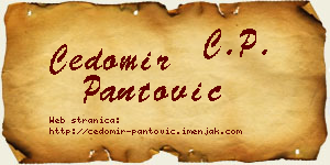 Čedomir Pantović vizit kartica